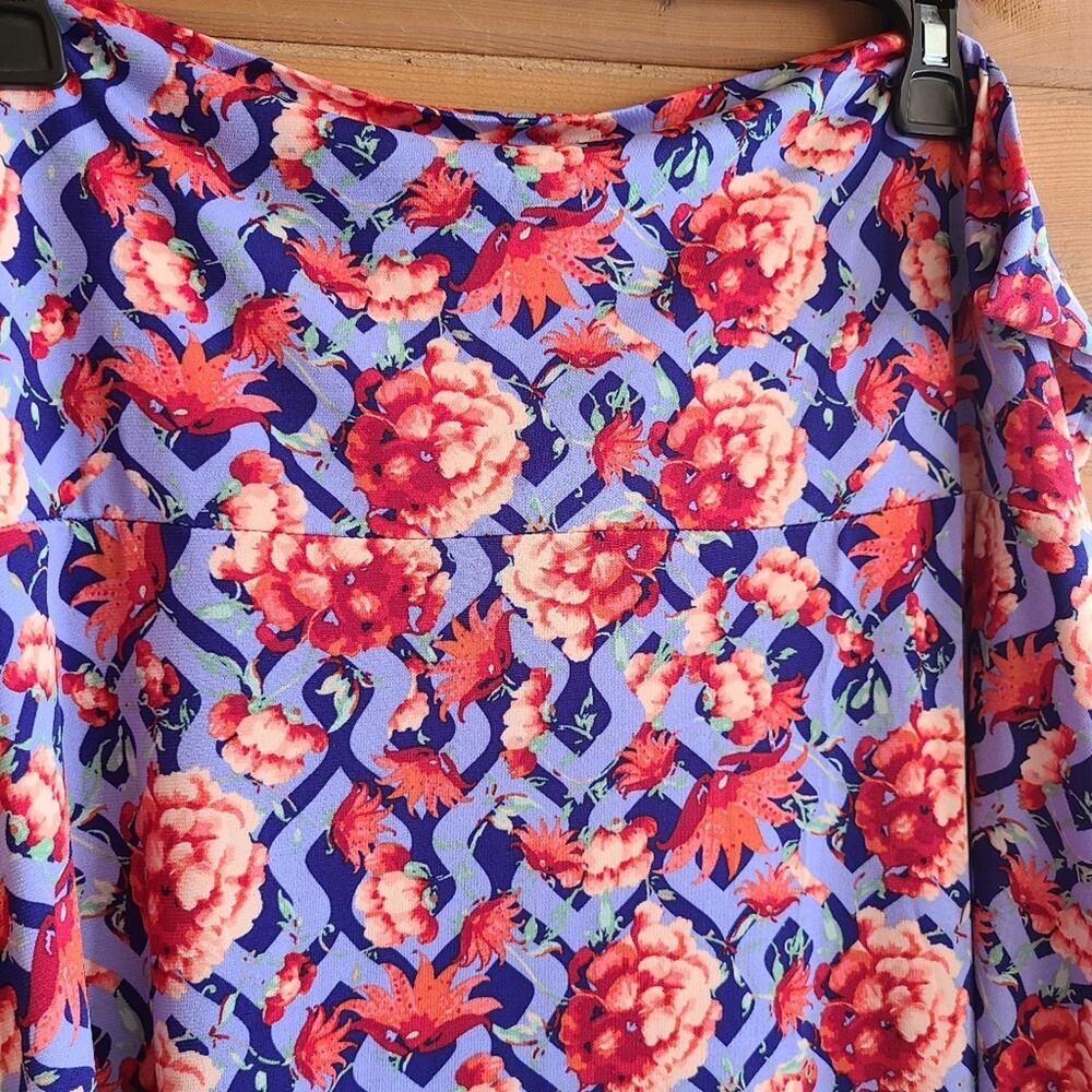 Lularoe 3XL Floral Multicolor Maxi Summer Skirt Boho Flower Garden Print - Picture 2 of 3